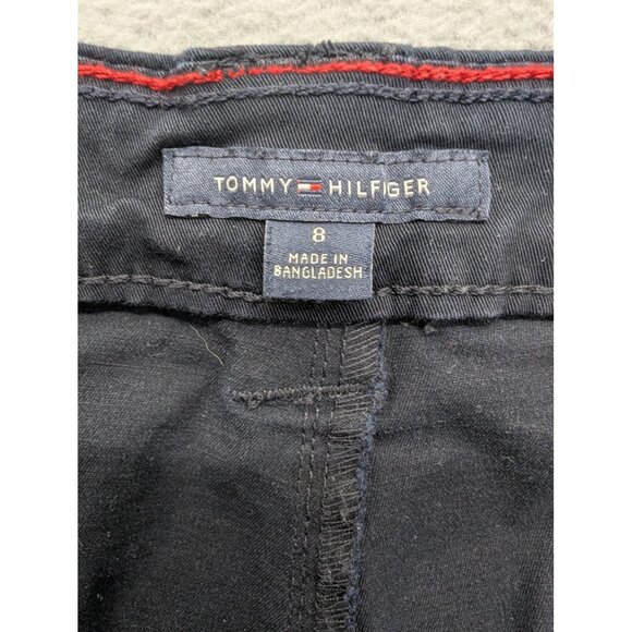 Tommy Hilfiger Pants Womens 8 Black Chino Straight Leg Ankle Stretch Casual - Picture 14 of 15